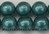 CSB2334 15.5 inches 12mm round wrinkled shell pearl beads wholesale