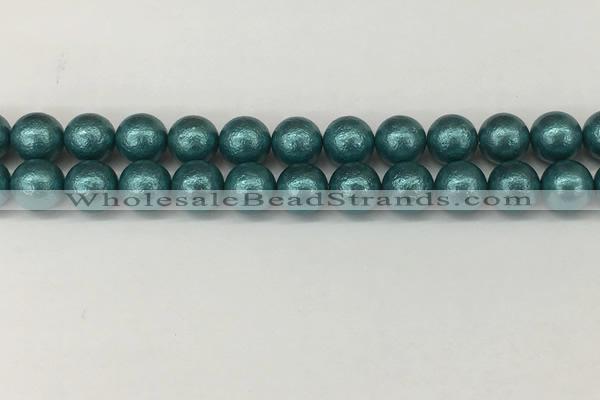 CSB2334 15.5 inches 12mm round wrinkled shell pearl beads wholesale