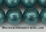 CSB2336 15.5 inches 16mm round wrinkled shell pearl beads wholesale