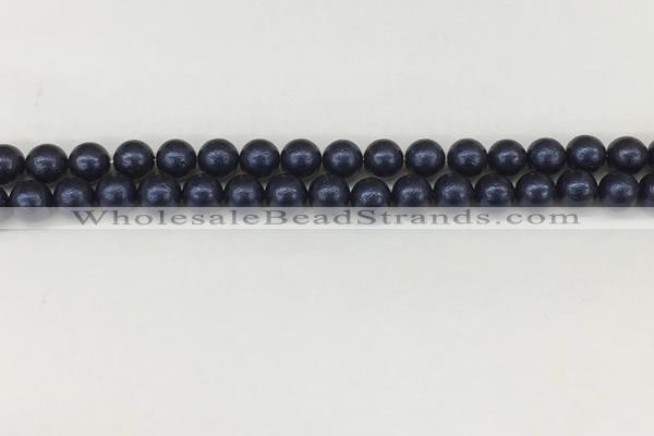 CSB2340 15.5 inches 4mm round wrinkled shell pearl beads wholesale