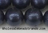 CSB2345 15.5 inches 14mm round wrinkled shell pearl beads wholesale