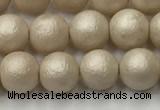 CSB2371 15.5 inches 6mm round matte wrinkled shell pearl beads