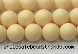 CSB2380 15.5 inches 4mm round matte wrinkled shell pearl beads