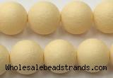 CSB2382 15.5 inches 8mm round matte wrinkled shell pearl beads