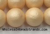 CSB2404 15.5 inches 12mm round matte wrinkled shell pearl beads