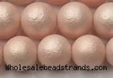 CSB2413 15.5 inches 10mm round matte wrinkled shell pearl beads