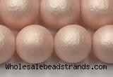 CSB2414 15.5 inches 12mm round matte wrinkled shell pearl beads