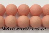 CSB2421 15.5 inches 6mm round matte wrinkled shell pearl beads