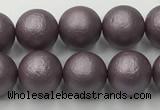 CSB2442 15.5 inches 8mm round matte wrinkled shell pearl beads