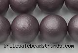 CSB2445 15.5 inches 14mm round matte wrinkled shell pearl beads