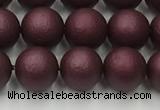 CSB2451 15.5 inches 6mm round matte wrinkled shell pearl beads