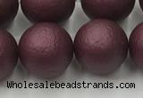 CSB2456 15.5 inches 16mm round matte wrinkled shell pearl beads