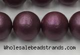 CSB2463 15.5 inches 10mm round matte wrinkled shell pearl beads