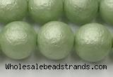 CSB2534 15.5 inches 12mm round matte wrinkled shell pearl beads