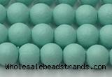 CSB2550 15.5 inches 4mm round matte wrinkled shell pearl beads