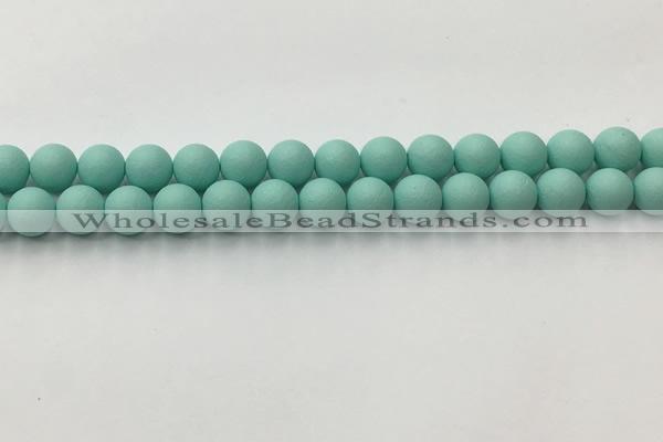 CSB2552 15.5 inches 8mm round matte wrinkled shell pearl beads