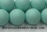 CSB2554 15.5 inches 12mm round matte wrinkled shell pearl beads