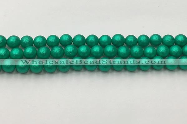 CSB2561 15.5 inches 6mm round matte wrinkled shell pearl beads