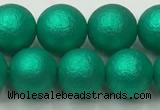 CSB2563 15.5 inches 10mm round matte wrinkled shell pearl beads