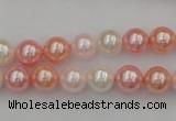 CSB302 15.5 inches 8mm round mixed color shell pearl beads