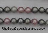 CSB315 15.5 inches 8mm round mixed color shell pearl beads