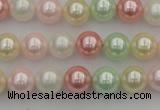 CSB322 15.5 inches 10mm round mixed color shell pearl beads