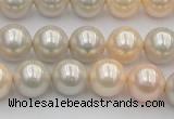 CSB351 15.5 inches 12mm round mixed color shell pearl beads