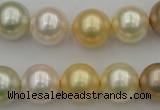 CSB372 15.5 inches 14mm round mixed color shell pearl beads