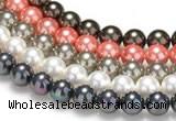 CSB40 16 inches 14mm round shell pearl beads Wholesale