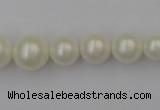 CSB401 15.5 inches 8mm - 16mm round shell pearl beads