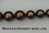 CSB402 15.5 inches 8mm - 16mm round shell pearl beads