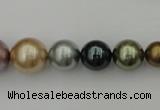 CSB409 15.5 inches 8mm - 16mm round mixed color shell pearl beads