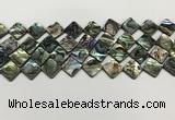 CSB4119 15.5 inches 10*10mm diamond abalone shell beads wholesale