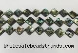 CSB4120 15.5 inches 12*12mm diamond abalone shell beads wholesale