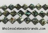 CSB4122 15.5 inches 16*16mm diamond abalone shell beads wholesale