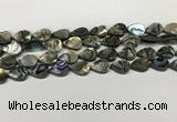 CSB4136 15.5 inches 10*14mm flat teardrop abalone shell beads