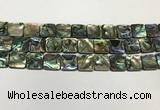 CSB4146 15.5 inches 14*14mm square abalone shell beads wholesale