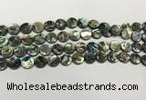 CSB4168 15.5 inches 8mm coin abalone shell beads wholesale