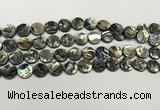 CSB4169 15.5 inches 10mm coin abalone shell beads wholesale