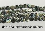 CSB4170 15.5 inches 12*12mm coin abalone shell beads wholesale