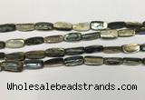 CSB4176 15.5 inches 8*16mm trihedron abalone shell beads wholesale