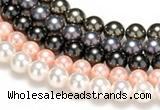 CSB43 16 inches 10mm round shell pearl beads Wholesale