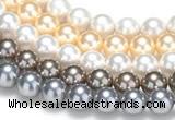 CSB48 16 inches 10mm round shell pearl beads Wholesale