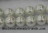 CSB610 15.5 inches 12mm whorl round shell pearl beads