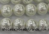 CSB620 15.5 inches 14mm whorl round shell pearl beads