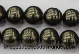 CSB622 15.5 inches 14mm whorl round shell pearl beads