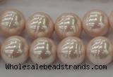 CSB625 15.5 inches 14mm whorl round shell pearl beads