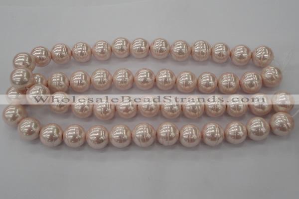 CSB637 15.5 inches 16mm whorl round shell pearl beads