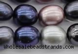 CSB680 15.5 inches 16*19mm oval mixed color shell pearl beads