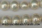 CSB800 15.5 inches 13*15mm oval shell pearl beads wholesale